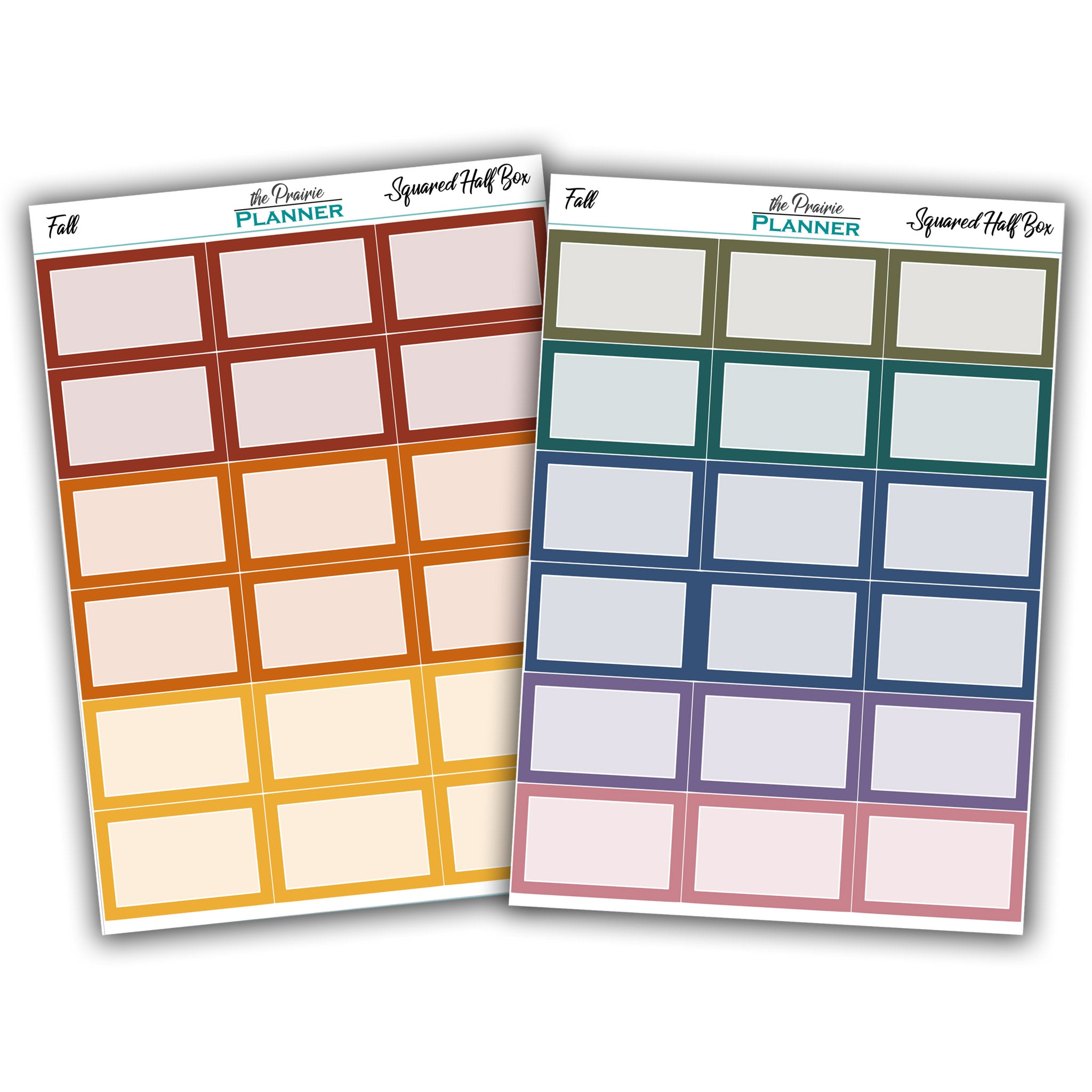 Squared Half Boxes - Fall Multi Colour