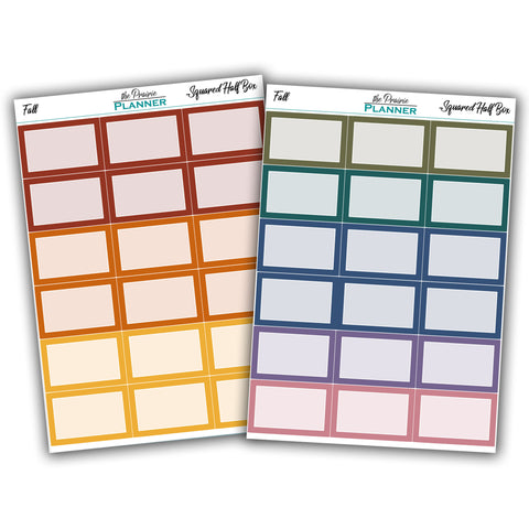 Squared Half Boxes - Fall Multi Colour