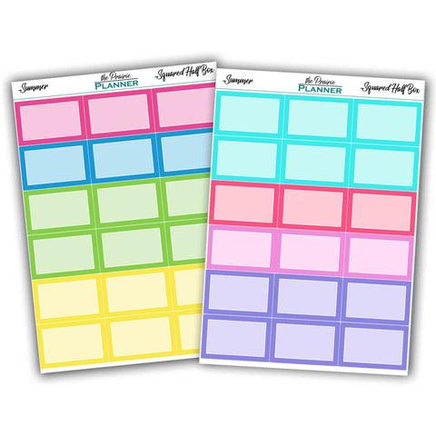 Squared Half Boxes - Summer Multi Colour