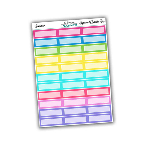 Squared Quarter Boxes - Summer Multi Colour
