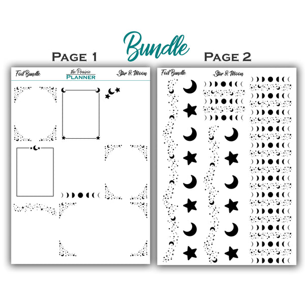 FOIL - Star & Moon Collection - Planner Stickers