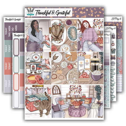 Thankful & Grateful | Weekly Planner Kit