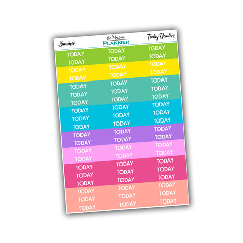 Today Headers - Summer Multi-Colour