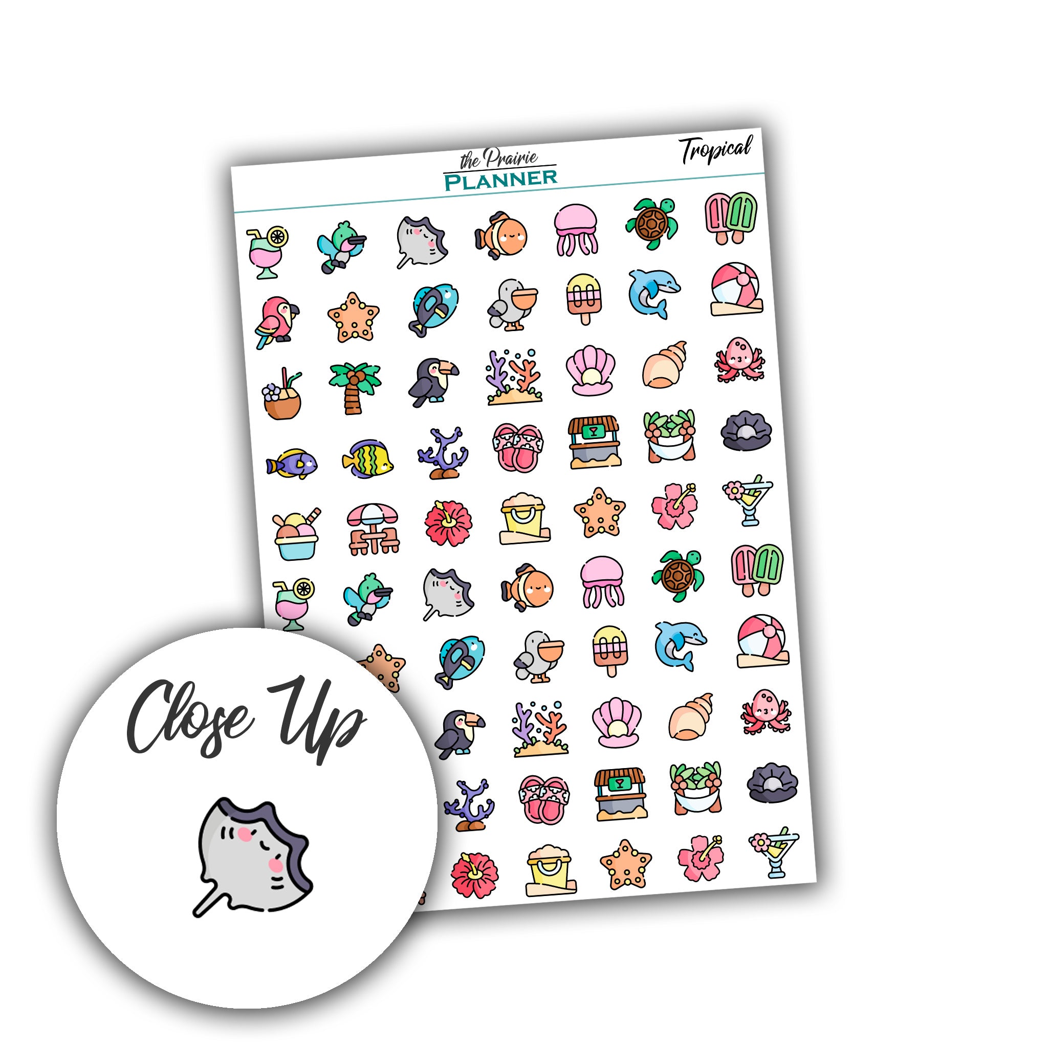 Tropical Icons - Planner Stickers