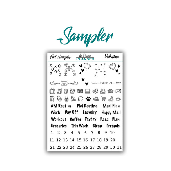 FOIL - Valentine Collection - Planner Stickers