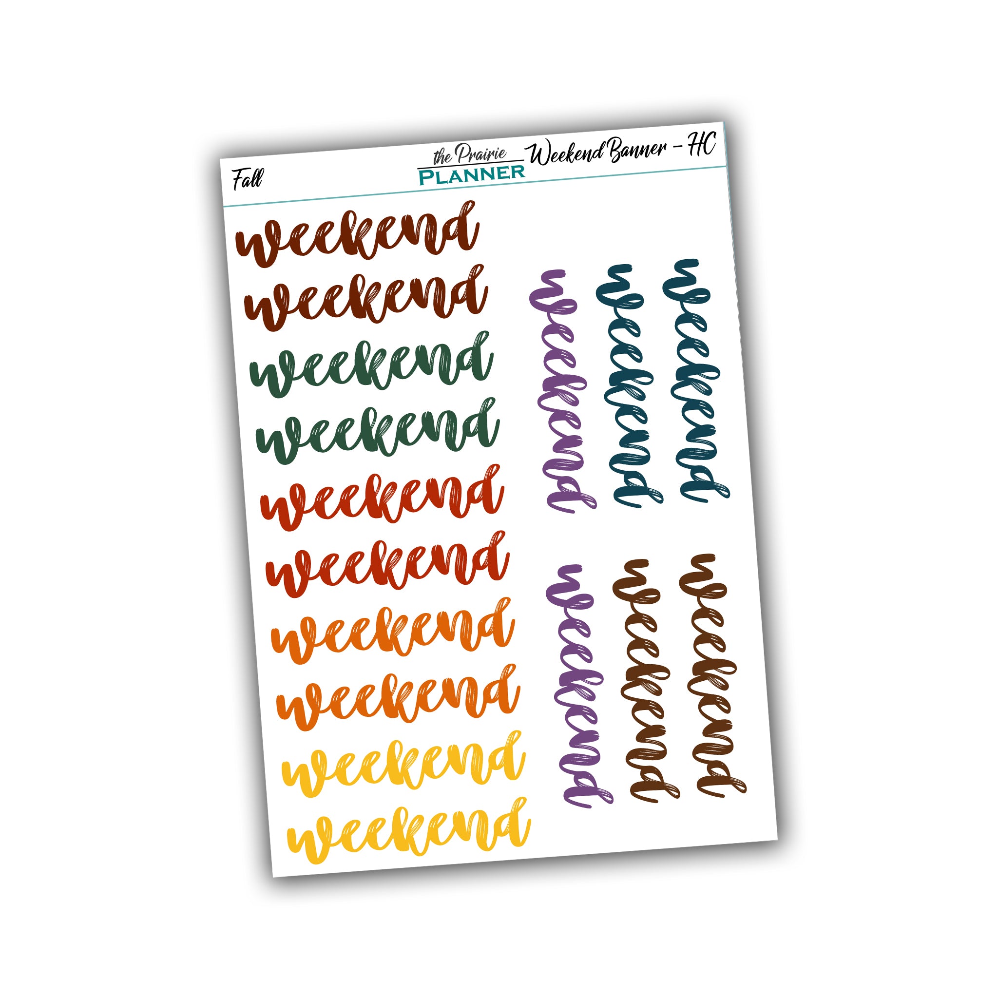 Weekend Banner - HC- Fall Multi-Colour