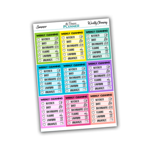 Weekly Cleaning - Summer Multi-Colour