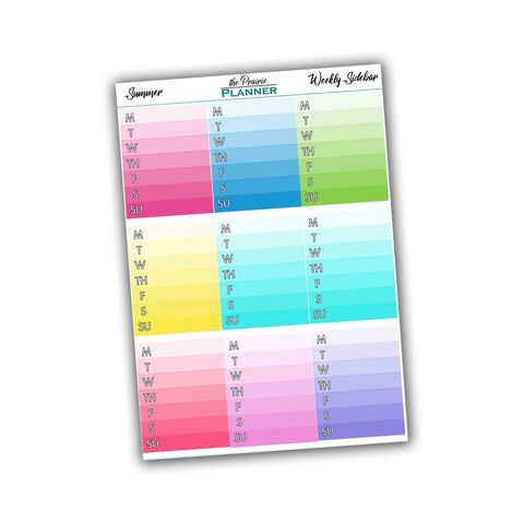 Weekly Sidebar - Summer Multi-Colour