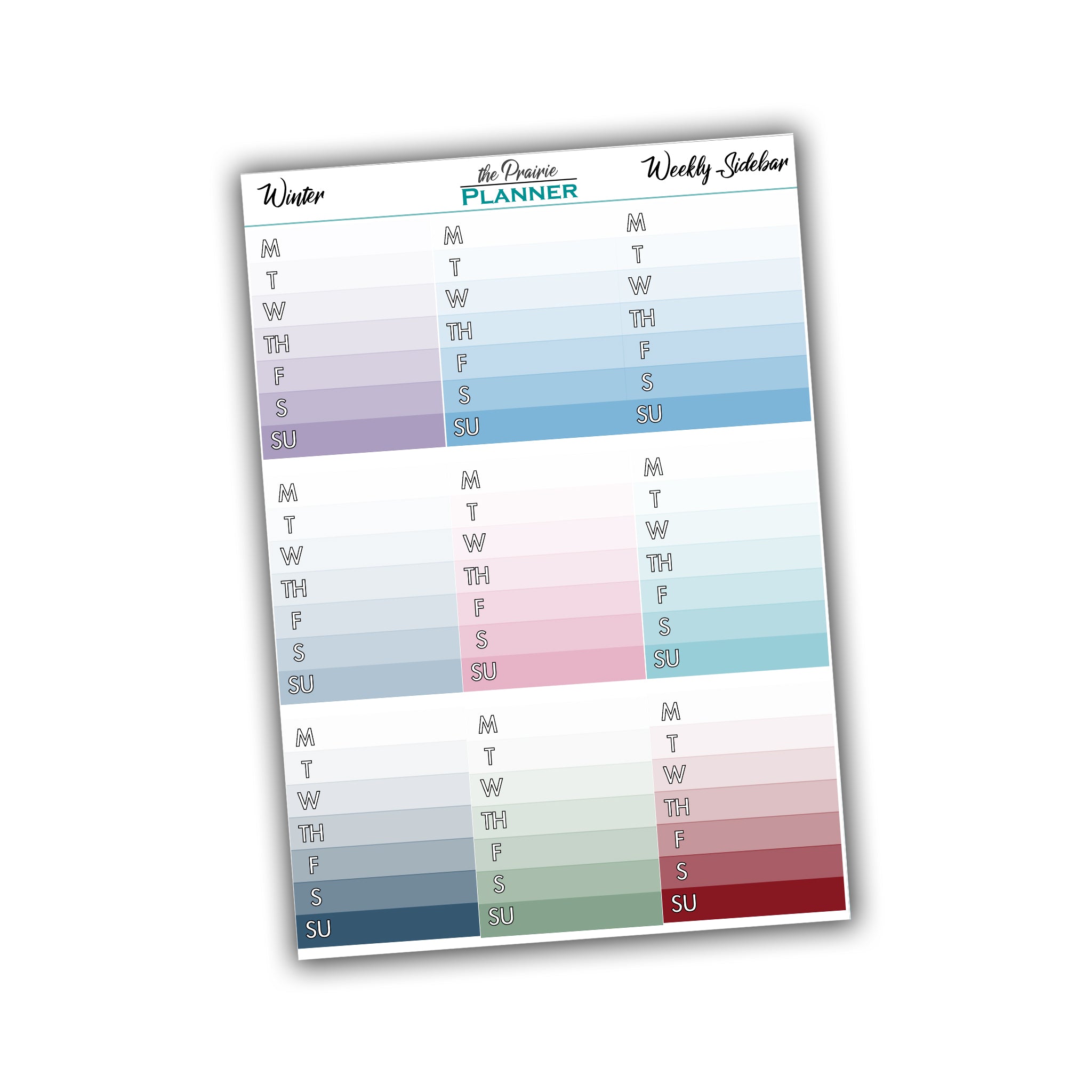 Weekly Sidebar - Winter Multi-Colour