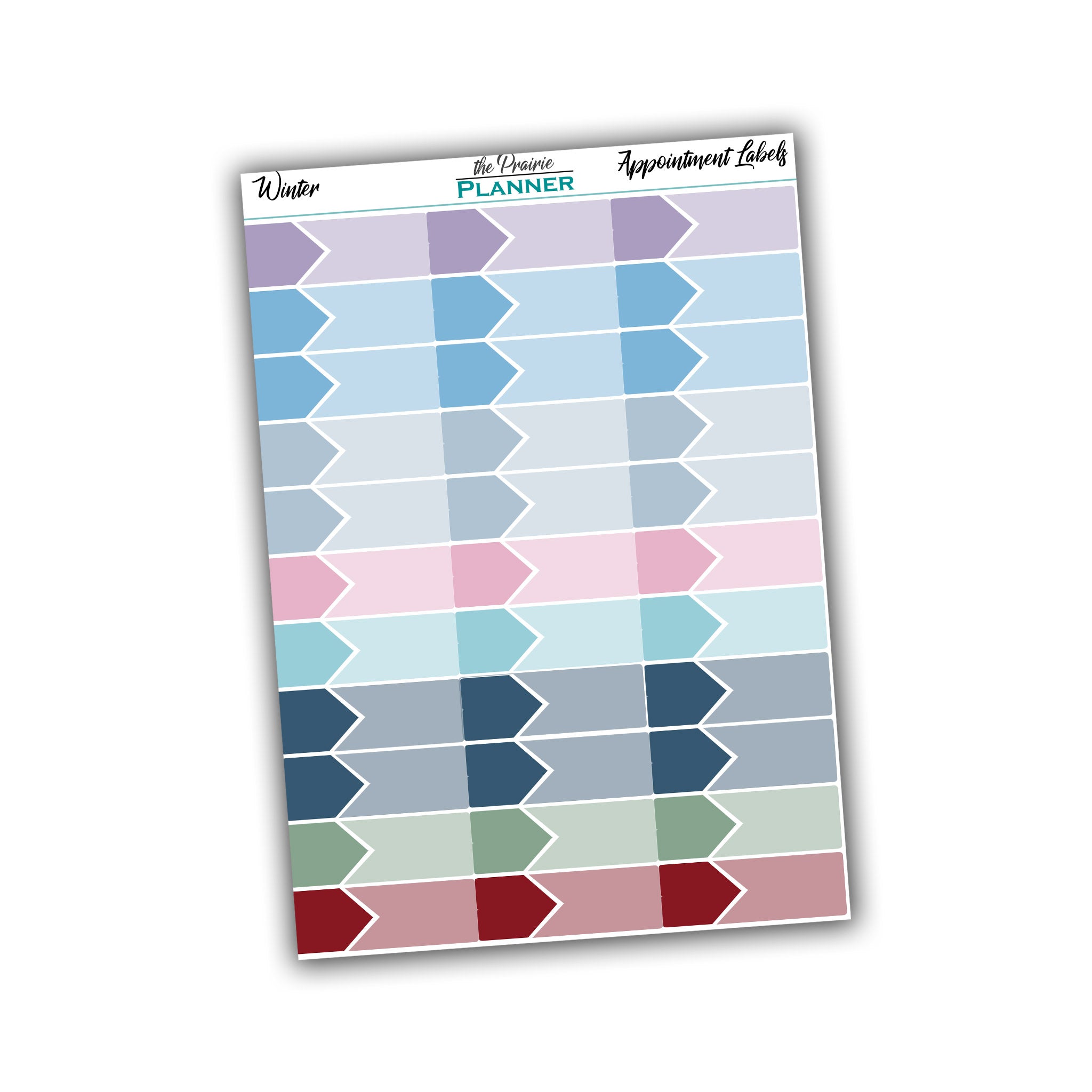 Appointment Labels - Winter Multi-Colour
