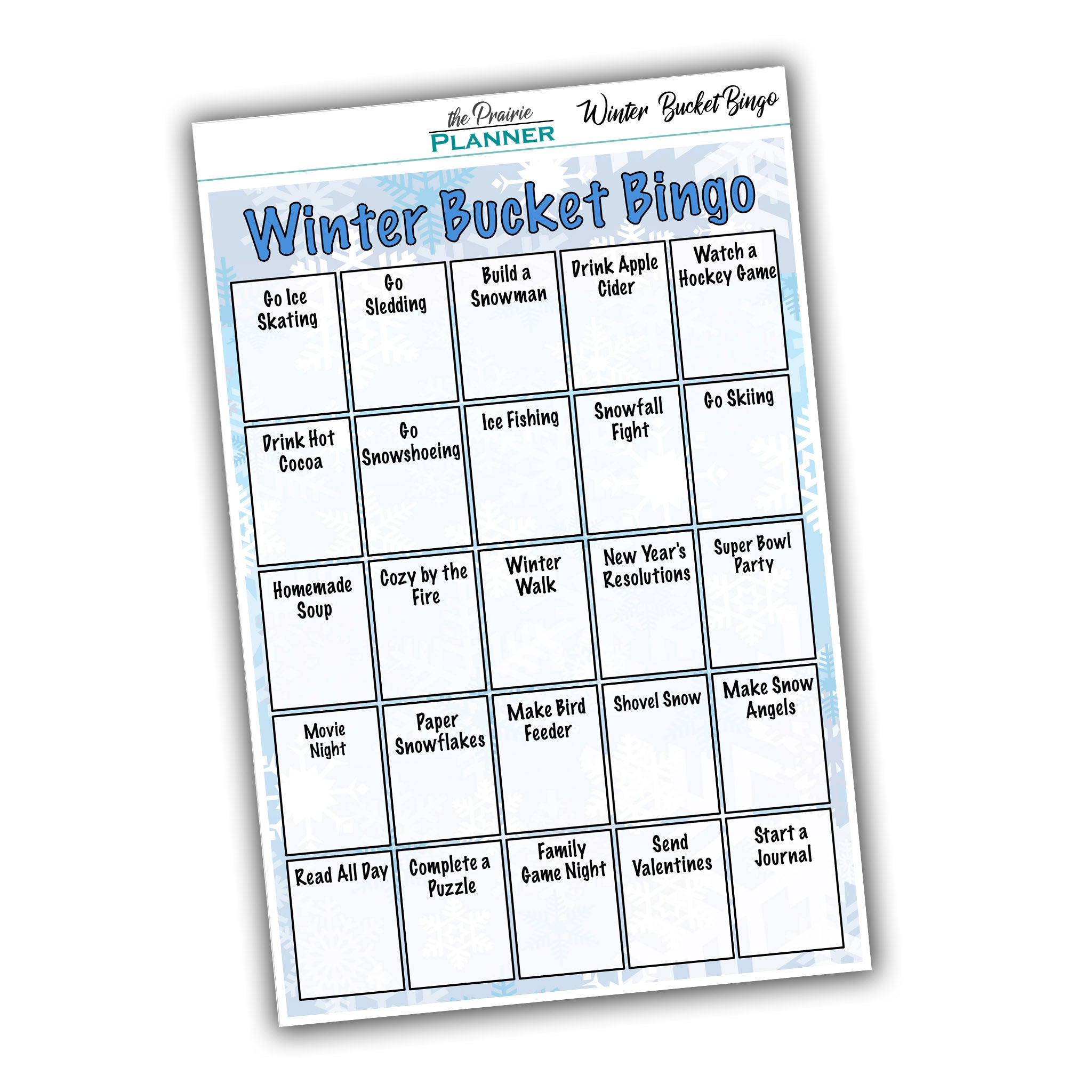 Winter Bucket Bingo