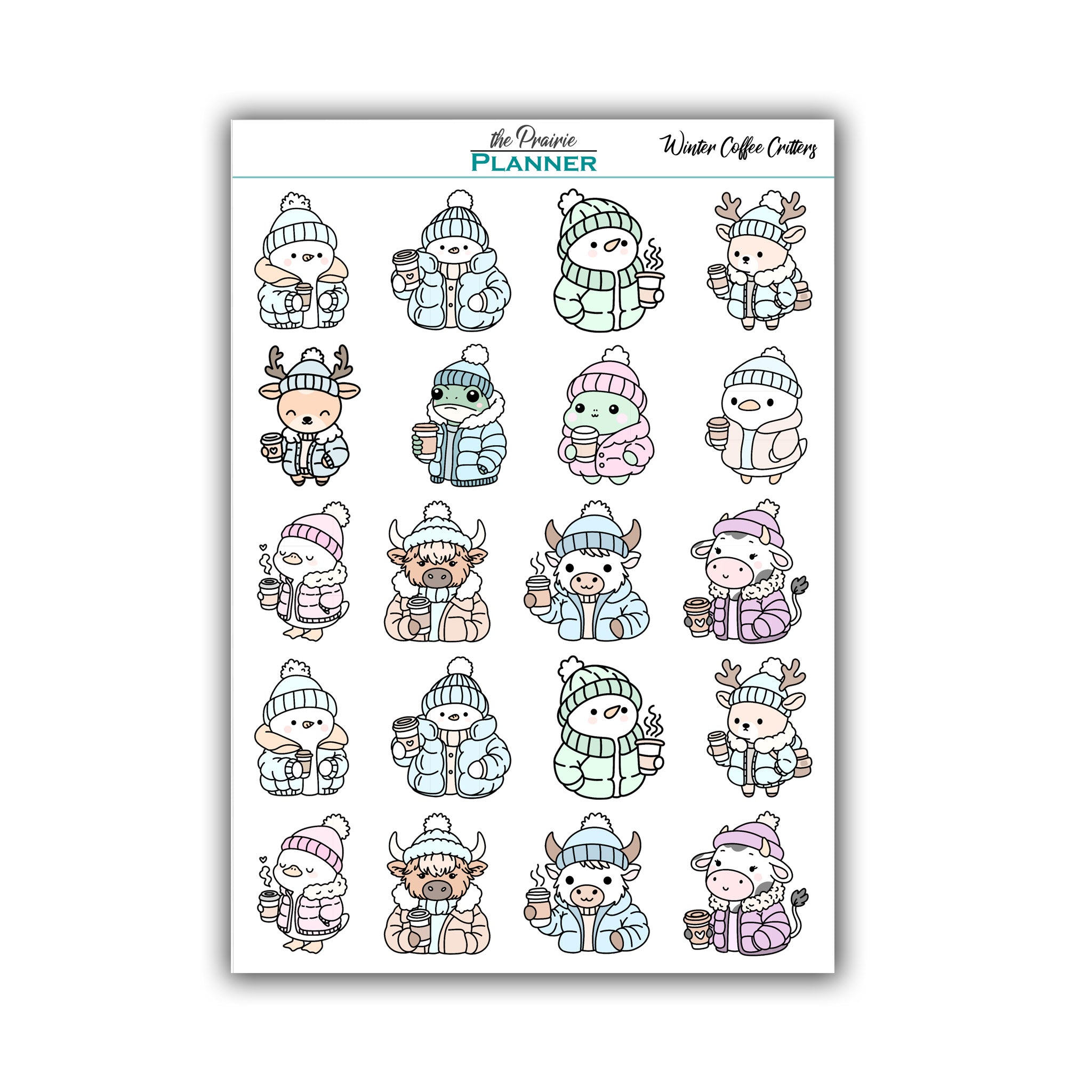 Winter Coffee Critter Deco