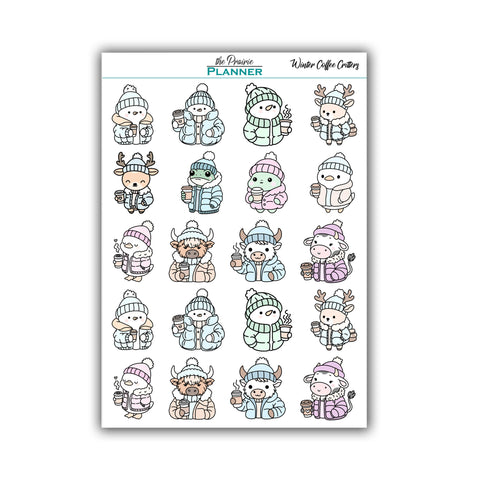 Winter Coffee Critter Deco