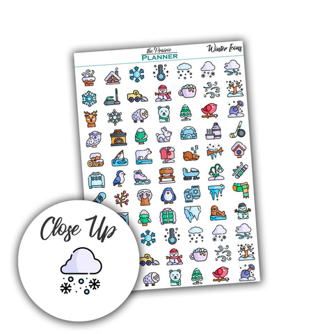 Winter Icons - Planner Stickers
