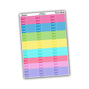 Work Labels - Summer Multi-Colour