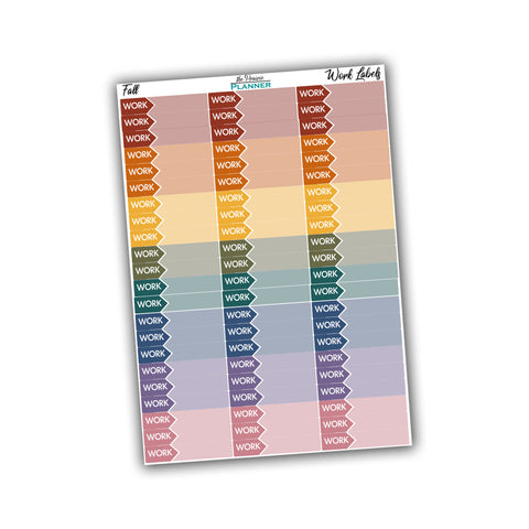Work Labels - Fall Multi-Colour