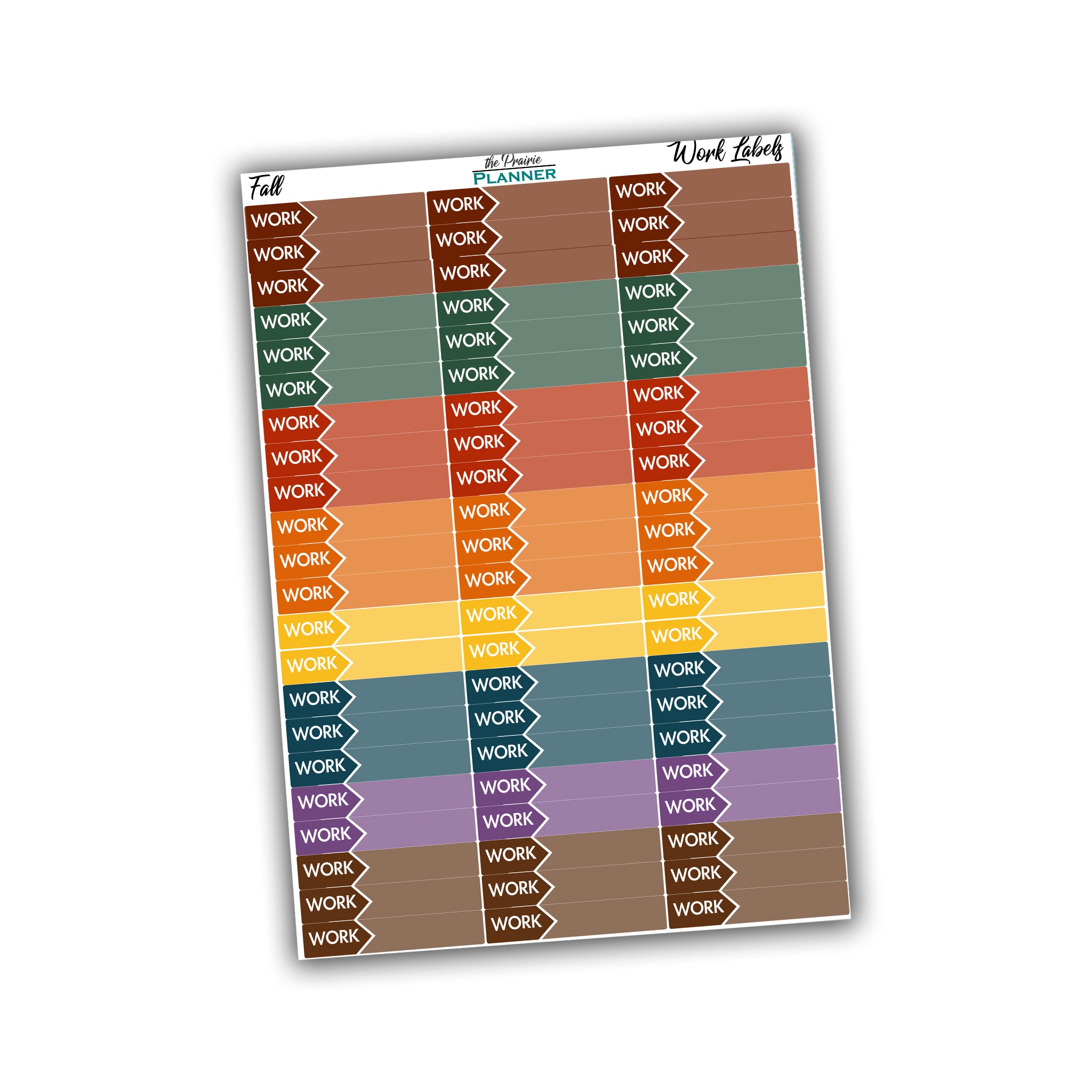 Work Labels - Fall Multi-Colour