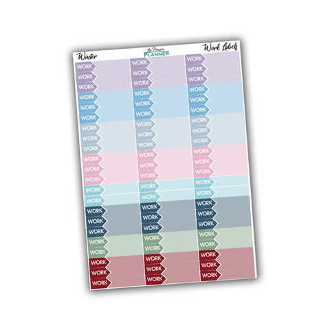 Work Labels - Winter Multi-Colour