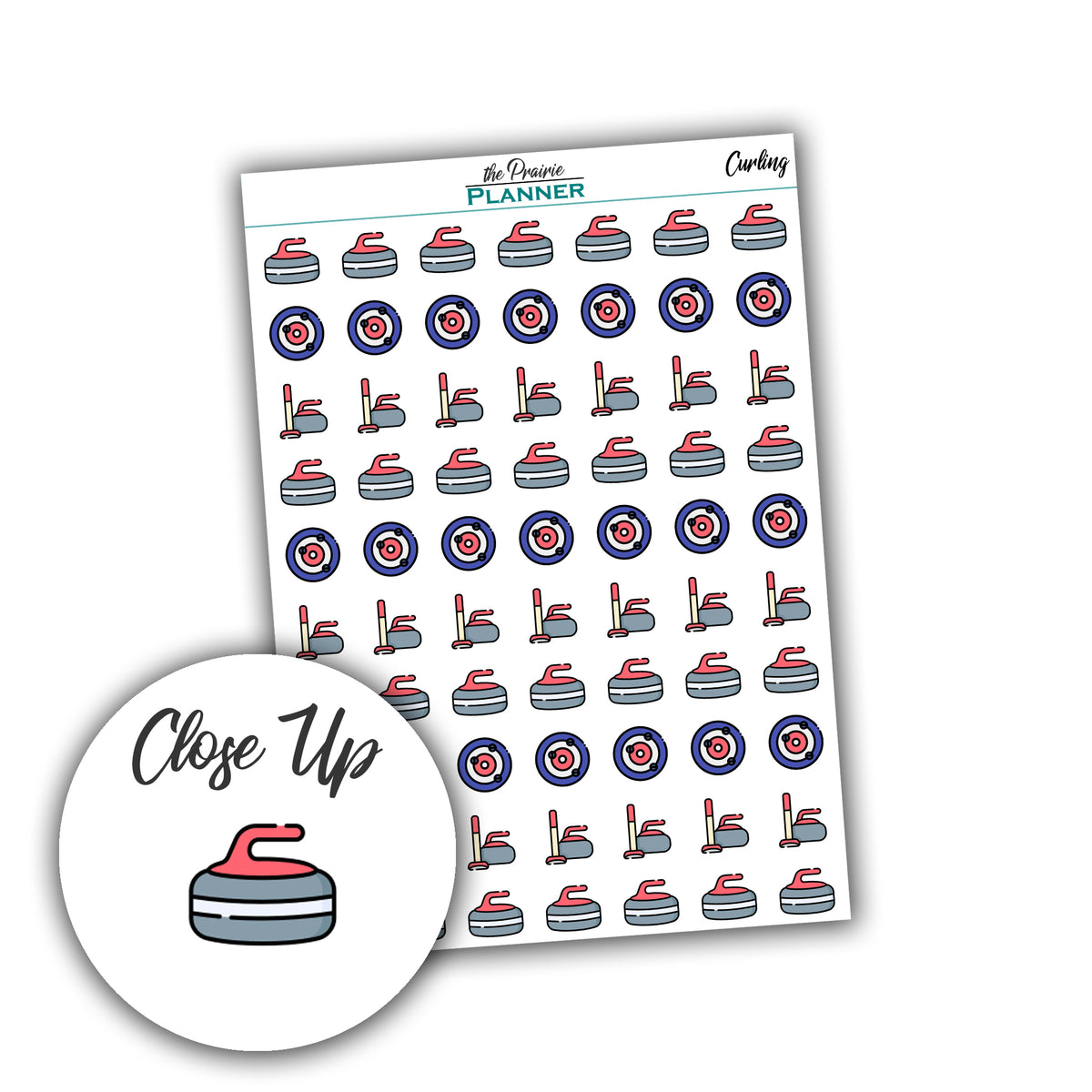 Curling - Planner Stickers – the Prairie Planner