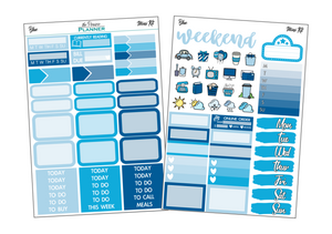 Mini Kit - Blue - Planner Stickers