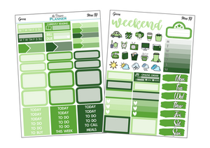 Mini Kit - Green - Planner Stickers