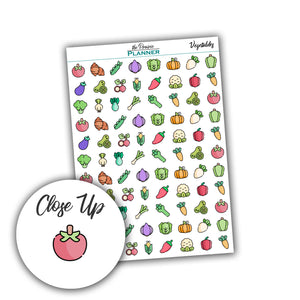 Vegetable Icons - Planner Stickers