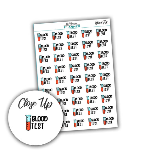 Blood Test - Planner Stickers