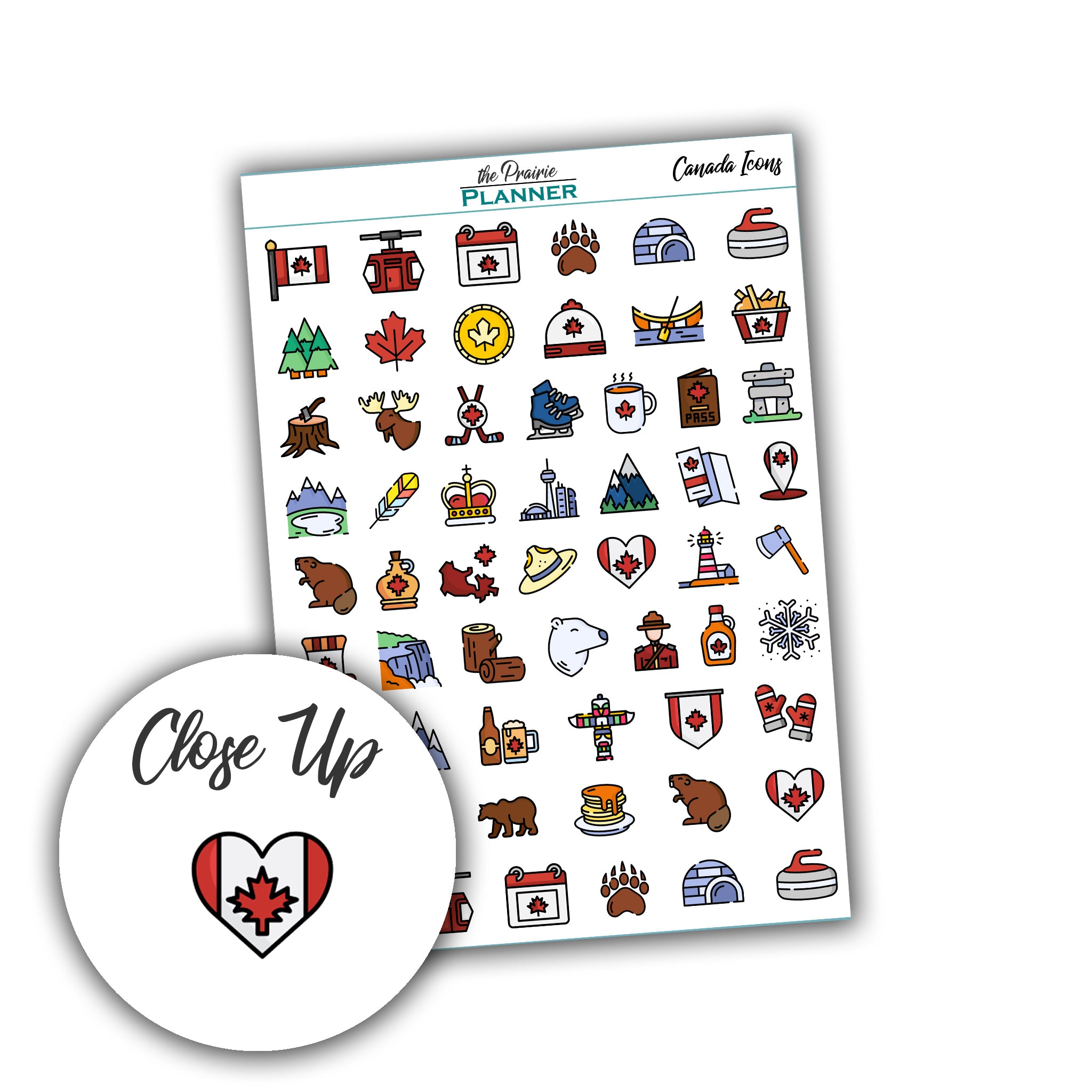 Canada Icons - Planner Stickers