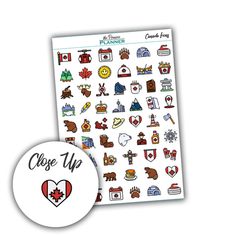 Canada Icons - Planner Stickers