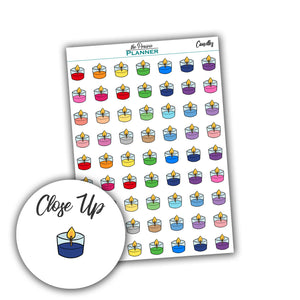 Candles - Planner Stickers