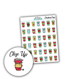 Christmas Cups - Planner Stickers