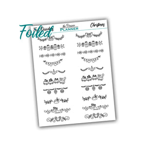 FOIL DIVIDERS - Christmas - Overlay - Planner Stickers