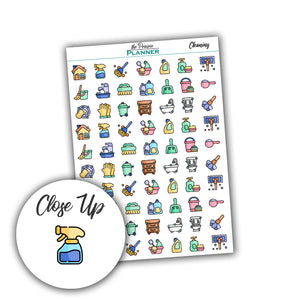 Cleaning - Planner Stickers