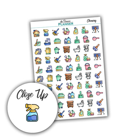 Cleaning - Planner Stickers