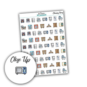 Cleaning Areas - Planner Stickers