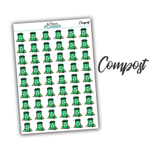 Compost/Recycle/Garbage - Planner Stickers