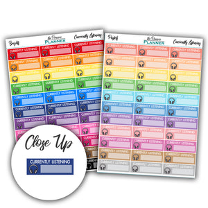 Currently Listening - Planner Stickers