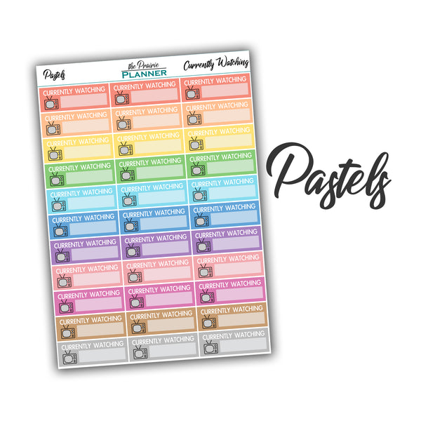 Currently Watching - Planner Stickers