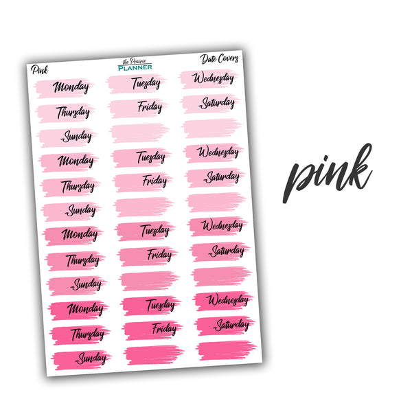 Date Covers - 1 - Planner Stickers