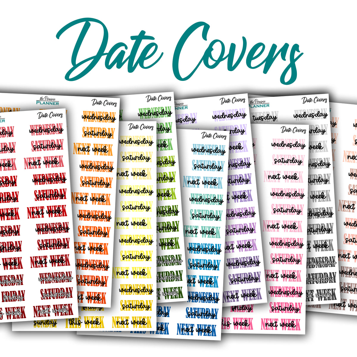 Date Covers - 2 - Planner Stickers – the Prairie Planner