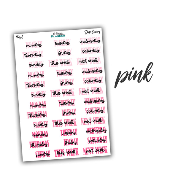 Date Covers - 2 - Planner Stickers
