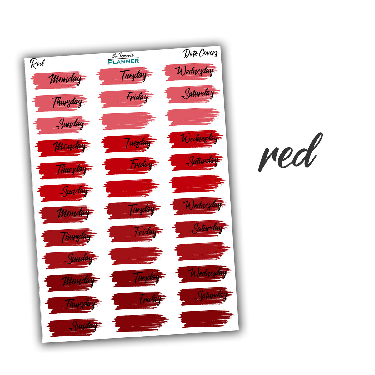 Date Covers - 1 - Planner Stickers – the Prairie Planner