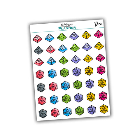 Dice - Planner Stickers
