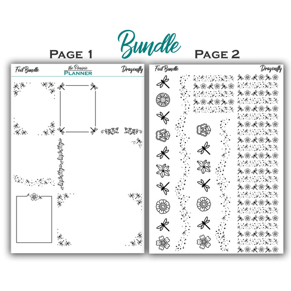 FOIL - Dragonfly Collection - Planner Stickers