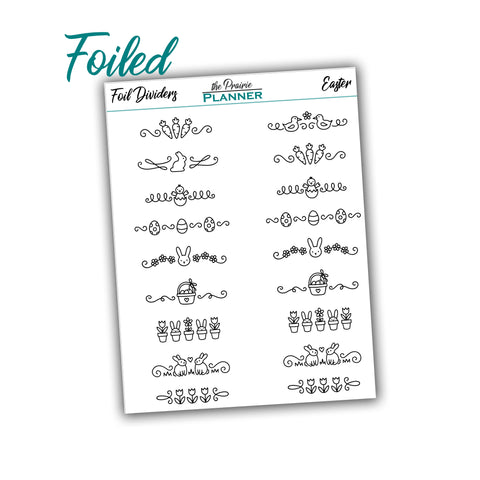 FOIL DIVIDERS - Easter - Overlay - Planner Stickers