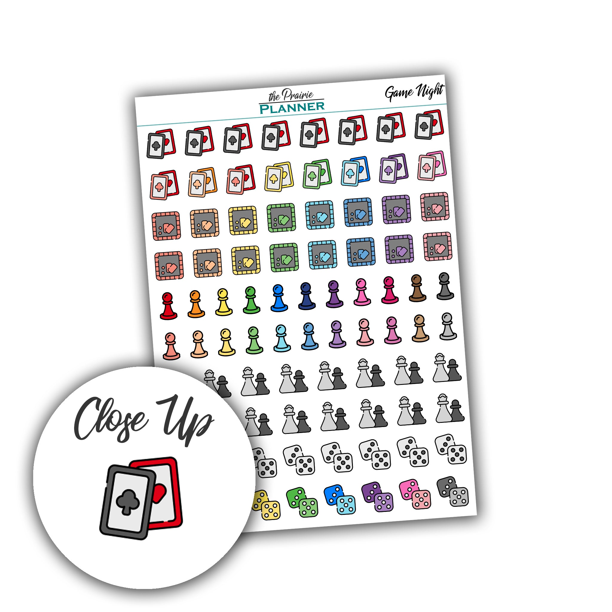 Game Night - Planner Stickers