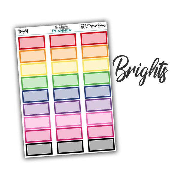 Hobo Cousin 2 Hour Boxes - Planner Stickers