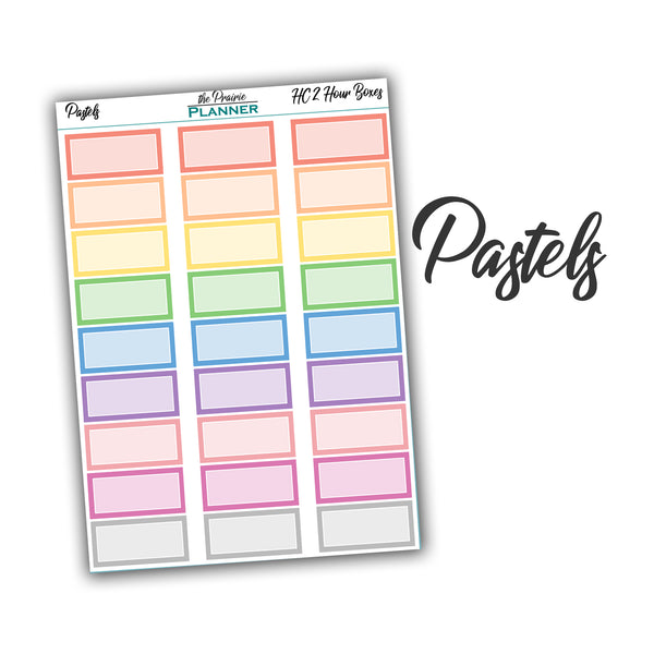 Hobo Cousin 2 Hour Boxes - Planner Stickers