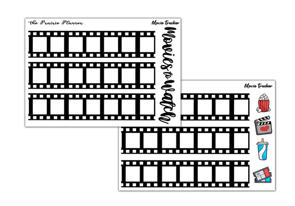Movie Tracker - Planner Stickers