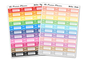 Bill Due - Planner Stickers